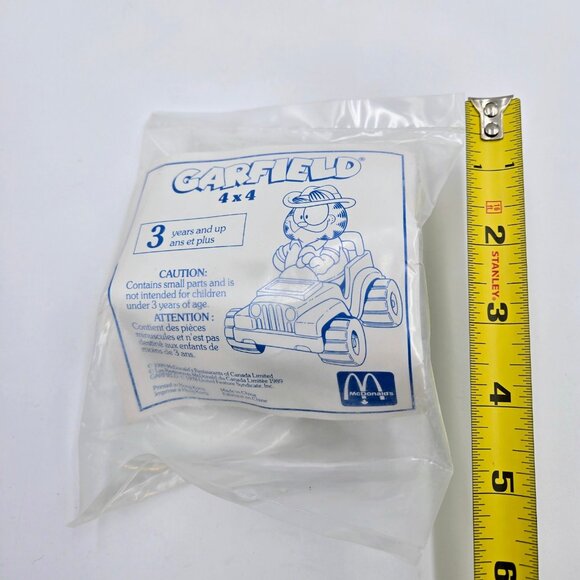 1989 Vintage Garfield McDonald’s Happy Meal Toy 4x4 New Sealed Read - Picture 2 of 5